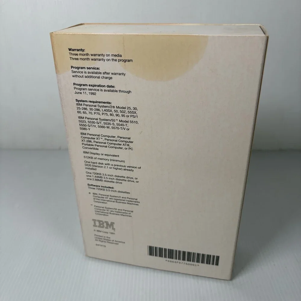 Vintage IBM DOS 5.0 Upgrade Kit Disk Operating System Software 3.5